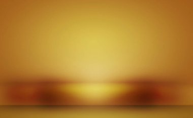 Soyut Lüks Altın Gradyan Stüdyo Duvarı. Arka plan, düzen, afiş ve ürün sunumu olarak kullanılabilir.