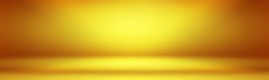 Soyut Lüks Altın Gradyan Stüdyo Duvarı. Arka plan, düzen, afiş ve ürün sunumu olarak kullanılabilir.