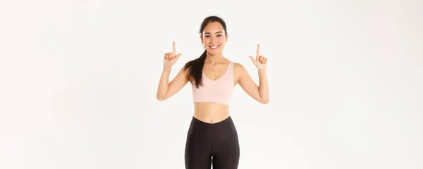Sport Welzijn Actief Lifestyle Concept Glimlachend Slank Schattig Aziatisch Fitness — Stockfoto