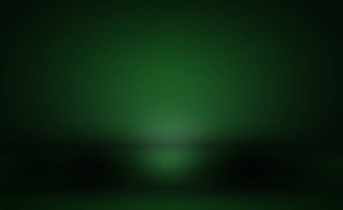 Lüks düz yeşil gradyan soyut stüdyo arkaplan boş oda metin ve resim için yer.