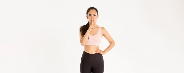 Sport Bien Être Mode Vie Actif Concept Sérieux Asiatique Femme — Photo