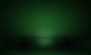 Lüks düz yeşil gradyan soyut stüdyo arkaplan boş oda metin ve resim için yer.