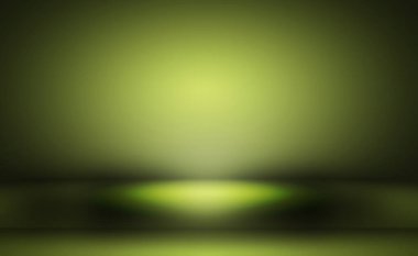 Lüks düz yeşil gradyan soyut stüdyo arkaplan boş oda metin ve resim için yer.