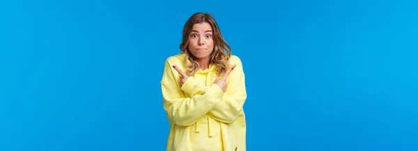 Indecisive Unsure Cute European Female Teenager Making Her Choices Life — Stock Photo, Image