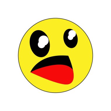 Şok olmuş yüz ifadesi. Şok emojisi
