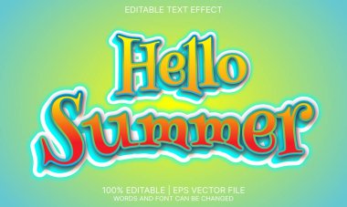 Merhaba yaz düzenlenebilir metin efekti