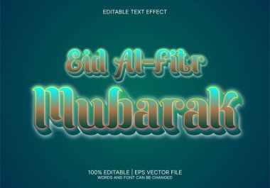 Kurum al-fitr Mübarek düzenlenebilir metin etkisi