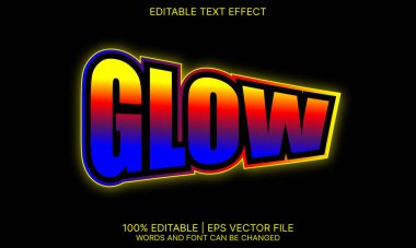 Parlak metin efekti renkli