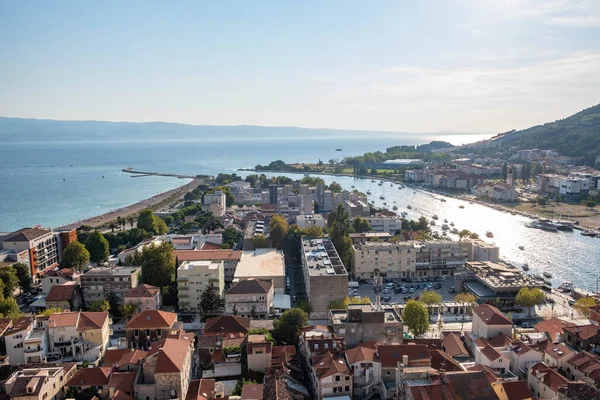 Prachtig Uitzicht Oude Stad Omis Rivier Cetina Kroatië — Stockfoto