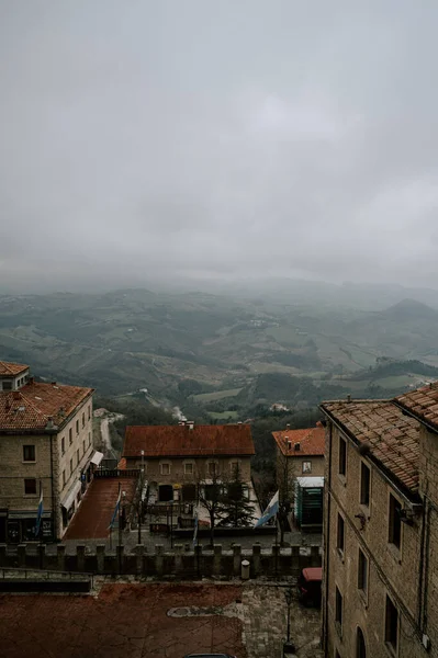 San Marino Kasteel Landschap — Stockfoto