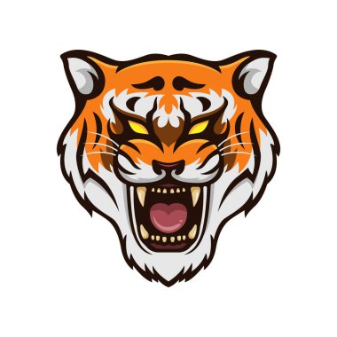 Sırıtan suratlı kaplan başlı logo.