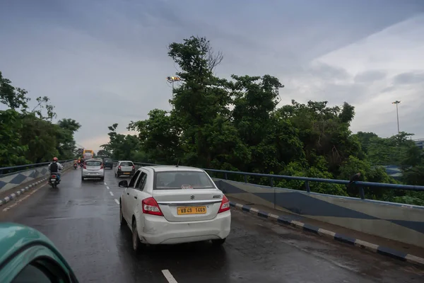 Howrah Westbengalen Indien August 2020 Aufnahme Durch Auto Verkehr Der — Stockfoto
