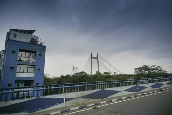 Kolkata Bengalul Vest India Mai 2020 Vidyasagar Setu Podul Deasupra — Fotografie, imagine de stoc
