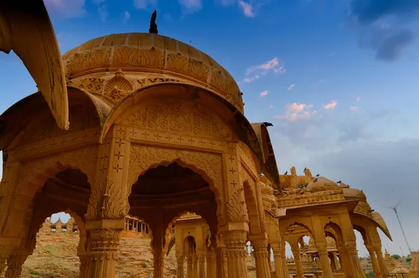 Bada Bagh Lub Barabagh Czyli Wielki Ogród Kompleks Ogrodowy Jaisalmer — Zdjęcie stockowe