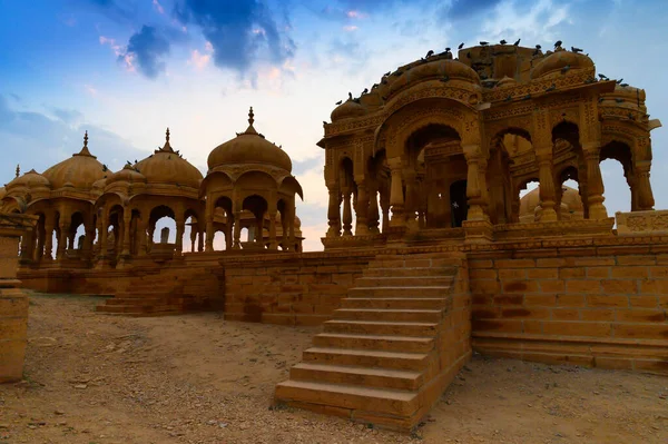 Bada Bagh Lub Barabagh Czyli Wielki Ogród Kompleks Ogrodowy Jaisalmer — Zdjęcie stockowe