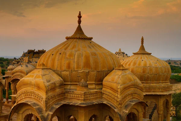 Bada Bagh Lub Barabagh Czyli Wielki Ogród Kompleks Ogrodowy Jaisalmer — Zdjęcie stockowe