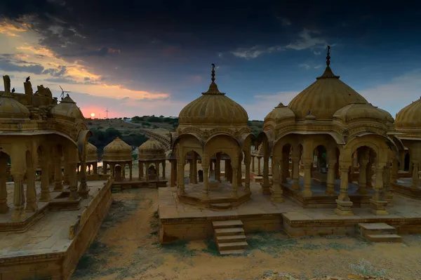 Bada Bagh Barabagh Significa Big Garden Complexo Jardins Jaisalmer Rajastão — Fotografia de Stock