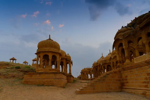 Bada Bagh Lub Barabagh Czyli Wielki Ogród Kompleks Ogrodowy Jaisalmer — Zdjęcie stockowe