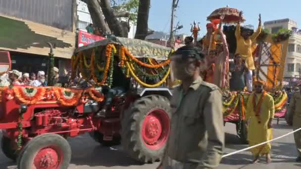 Haridwar Uttarakhand Indien April 2021 Hinduiska Anhängare Går För Shahi — Stockvideo