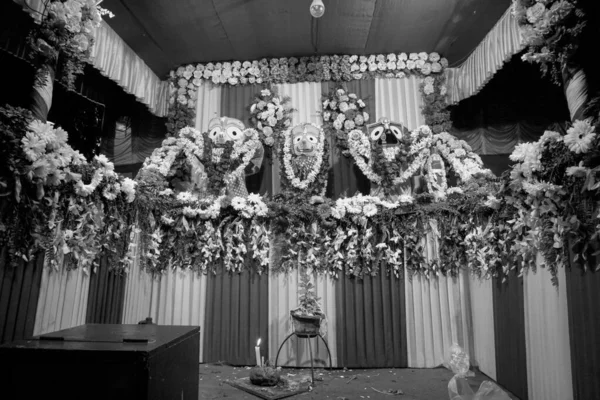 Idol Dio Jagannath Balaram Suvodra Adorato Ratha Jatra Festival Howrah — Foto Stock