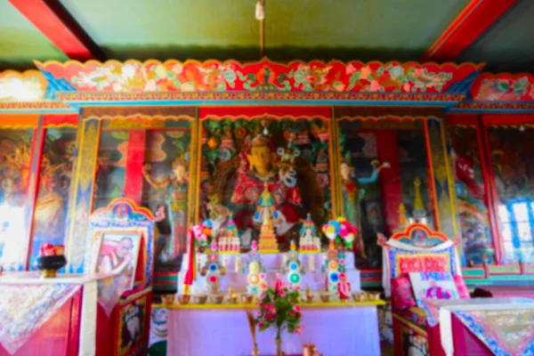 Imagen Borrosa Rinchenpong Sikkim India Estatuas Religiosas Del Budismo Monasterio —  Fotos de Stock