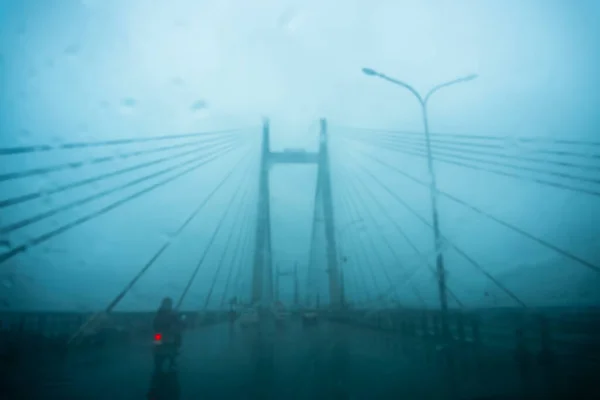 Suddig Bild Vidyasagar Setu Bridge Över Floden Ganges Känd Som — Stockfoto