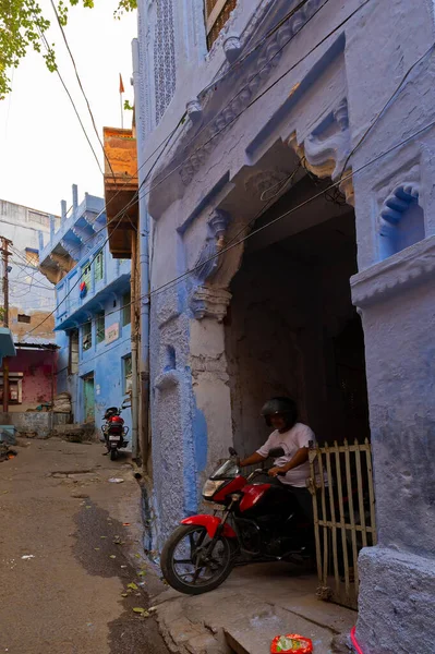 Jodhpur Rajastán India Octubre 2019 Casas Coloridas Tradicionales Históricamente Los — Foto de Stock