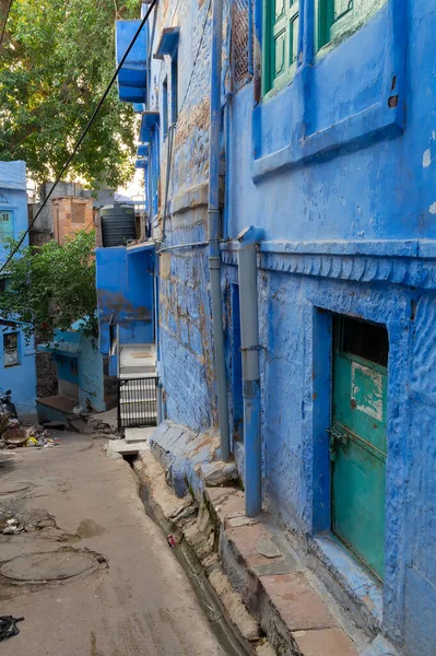 Jodhpur Rajasthan India October 21St 2019 Traditional Blue Coloured House — Stock Photo, Image