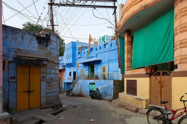 Jodhpur Rajasthan India October 21St 2019 Traditional Colorful Houses Blue — Stock Photo, Image