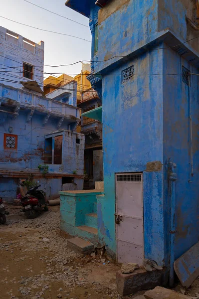 Jodhpur Rajasthan India October 21St 2019 Traditional Blue Coloured House — Stock Photo, Image