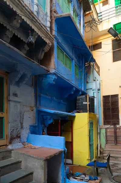 Jodhpur Rajasthan India October 21St 2019 Traditional Blue Coloured House — Stock Photo, Image