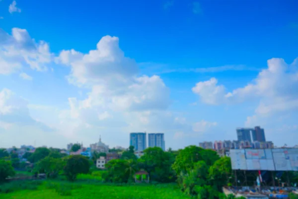 Suddig Bild Kolkata Västbengalen Indien Kolkata Stadsbild Gamla Och Moderna — Stockfoto
