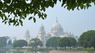 Victoria Memorial, Kolkata, West Bengal, Hindistan 'ın 4K videosu.