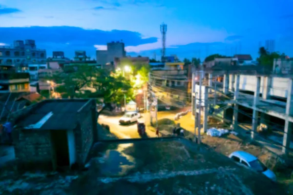 Howrahの写真場所 West Bengal India 青い時間 青い空と都市の道路でハウラー市の眺め 長時間露光写真 — ストック写真