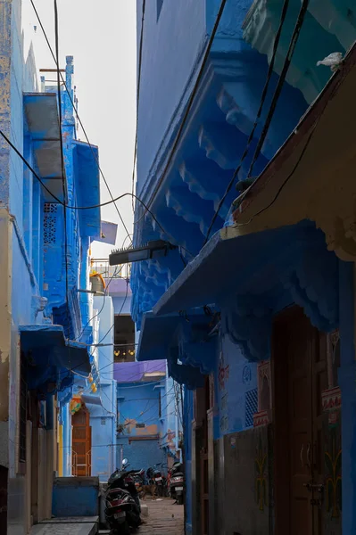 Jodhpur Rajasthan India Oktober 2019 Traditioneel Blauw Gekleurd Huis Blauw — Stockfoto