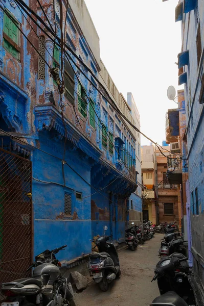 Jodhpur Rajastán India Octubre 2019 Casa Tradicional Color Azul Históricamente — Foto de Stock