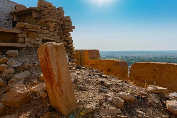 Jaisalmer Rajasthan Índia Outubro 2019 Grandes Muralhas Jaisalmer Fort Sonar — Fotografia de Stock