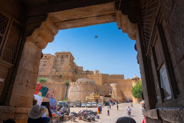 Jaisalmer Rajasthan India 2019年10月15日 晨光下的Jaisalmer Fort Sonar Quila Golden Fort — 图库照片