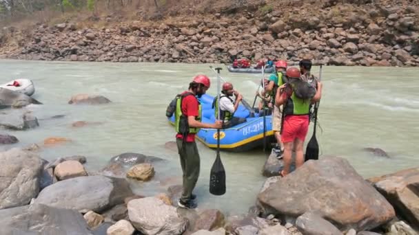 Haridwar Uttarakhand Inde Avril 2021 Rafting Fluvial Sports Nautiques Sur — Video