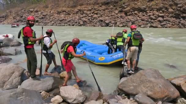 Haridwar Uttarakhand Indien April 2021 River Rafting Wassersport Auf Dem — Stockvideo