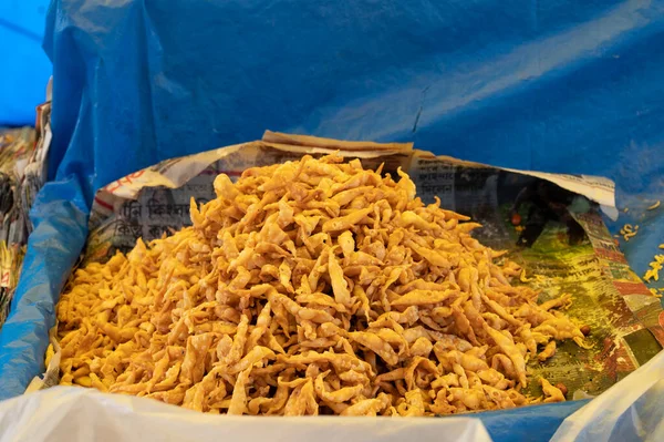 Nimki Widely Popular Spicy Indian Spricy Food Being Prepared Road — ストック写真