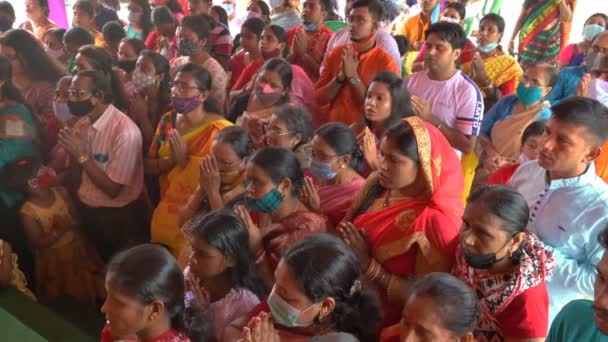 Howrah West Bengal India 14Th October 2021 Hindu Devotees Offering — Vídeo de Stock