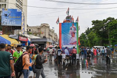 Kolkata, West Bengal, India - 21st July 2022 : All India Trinamool Congress Party, AITC or TMC, at Ekushe July, Shadid Dibas, Martyrs day rally. Tablo of CM Mamata Banerjee at Esplanade, Dharmatala.