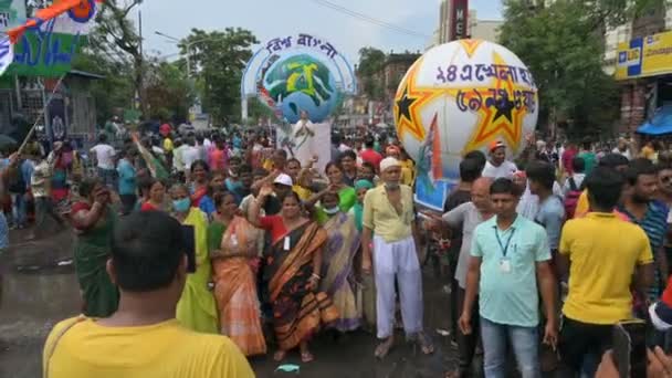 Калькутта Западная Бенгалия Индия Июля 2022 Года Всеиндийская Партия Конгресса — стоковое видео