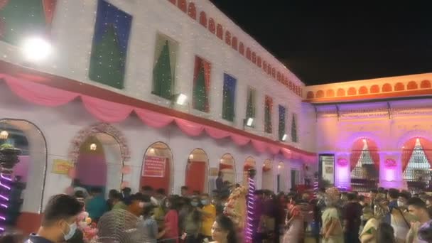 Kolkata West Bengal India 12Th October 2021 Decorated Durga Puja — Stock Video