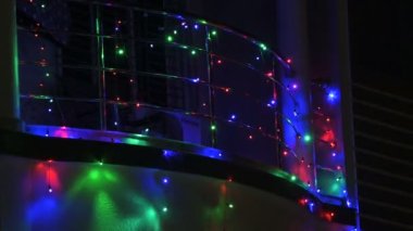 Howrah, West Bengal, India - 4th November 2021 : Festival of light, diwali or deepawali lights at night. Dark background stock footage.