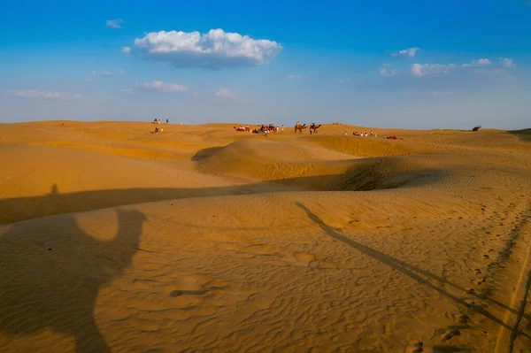 塔尔沙漠 Barren Land Sand Dunes Jaisalmer Rajasthan India — 图库照片
