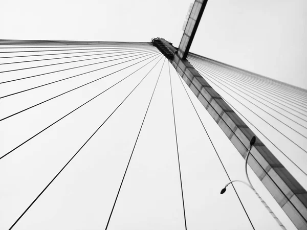 Ropes Cables 2Nd Hoogly Bridge Vidyasagar Setu Connecting Howrah Kolkata — Zdjęcie stockowe