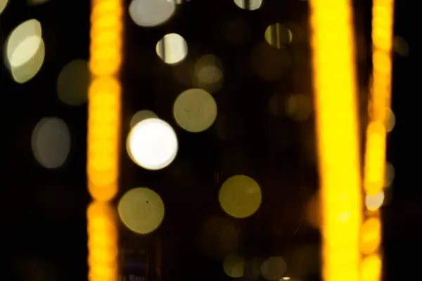 Abstract Bokeh Background Real Night Defocused Lights — Zdjęcie stockowe
