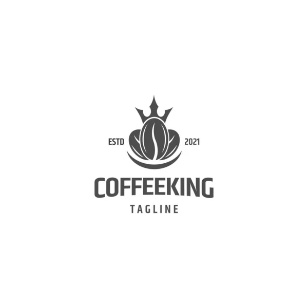 Caffè Logo Premium Con Modello Logo Stile Piatto — Vettoriale Stock
